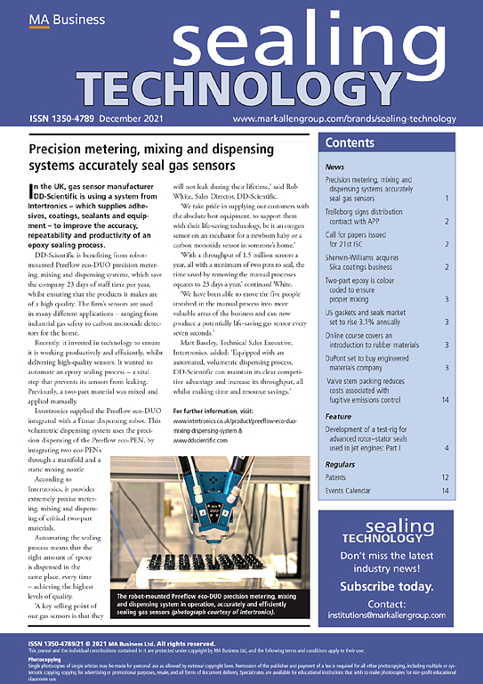 Go to journal home page - Sealing Technology